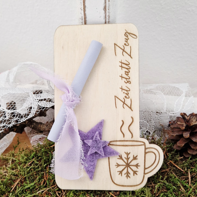 SVG Laserdatei 8 Designs Verpackung für Weihnachtsmarkt Gutscheine Weihnachten Geschenkidee Zeit statt Zeug Winter inkl Anhänger SVG Datei Einladung – Bild 8