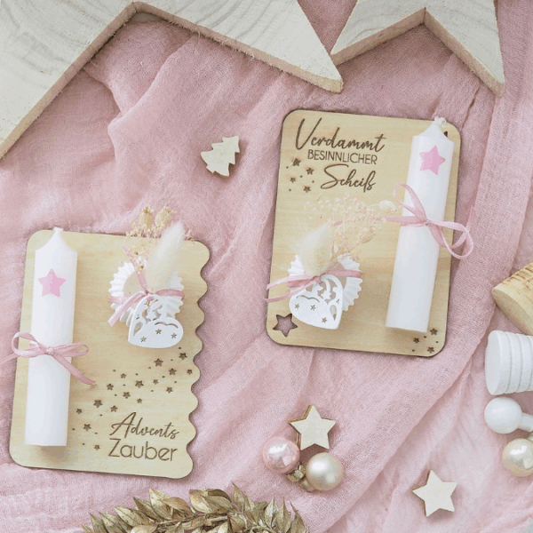 6 Designs Laserdatei Halter für Kerzen, Kerzenständer Geld Verpackung für Gutscheine Kleinigkeiten Weihnachten Nikolaus Christkind SVG Datei – Bild 6