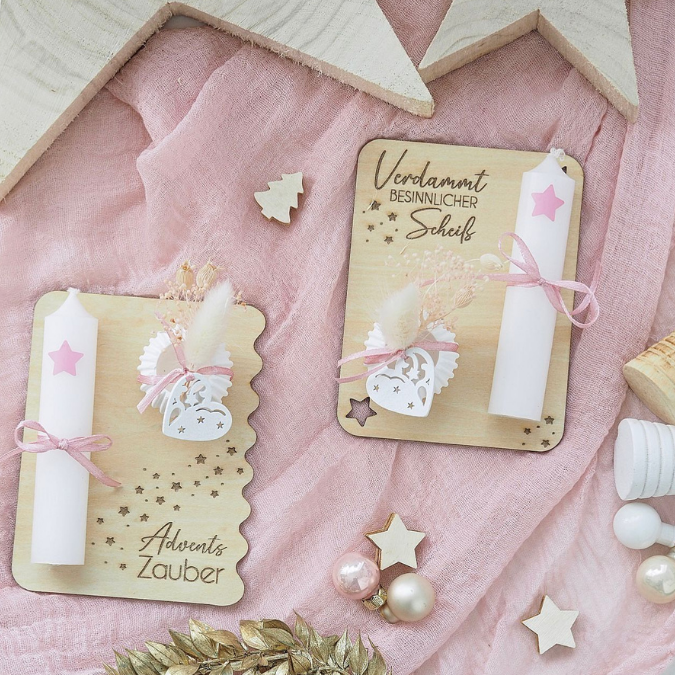6 Designs Laserdatei Halter für Kerzen, Kerzenständer Geld Verpackung für Gutscheine Kleinigkeiten Weihnachten Nikolaus Christkind SVG Datei – Bild 6