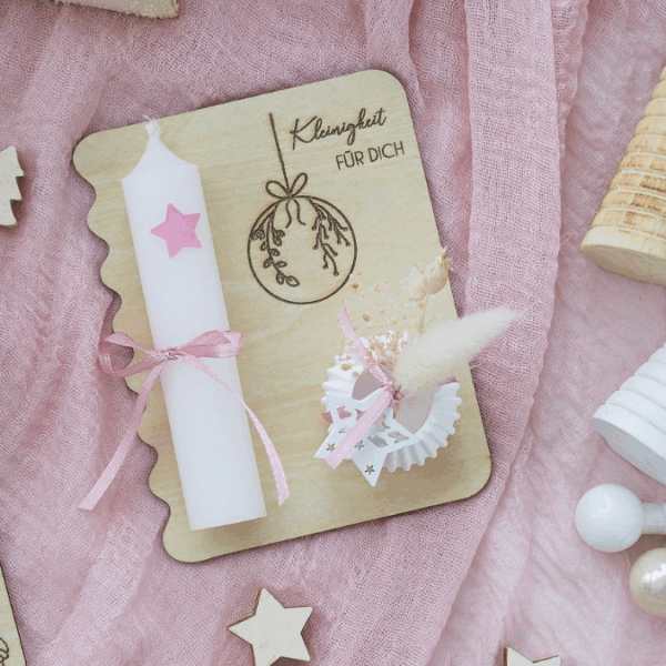 6 Designs Laserdatei Halter für Kerzen, Kerzenständer Geld Verpackung für Gutscheine Kleinigkeiten Weihnachten Nikolaus Christkind SVG Datei – Bild 9