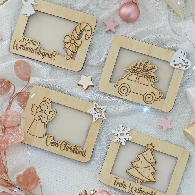 Laserdatei Verpackung für Gutscheinkarten Gutscheine 12 Designs Geld Weihnachten Nikolaus Christkind Geldgeschenk Wunschgutschein SVG Datei – Bild 6