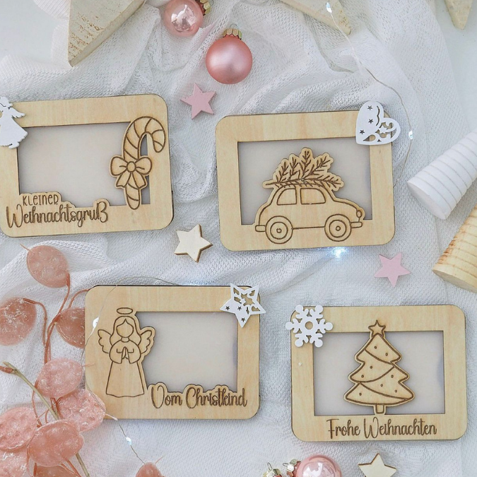 Laserdatei Verpackung für Gutscheinkarten Gutscheine 12 Designs Geld Weihnachten Nikolaus Christkind Geldgeschenk Wunschgutschein SVG Datei – Bild 7
