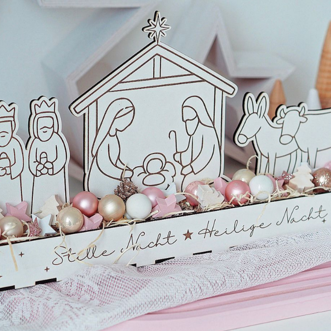 Krippe mit Box zum beleuchten 3mm und 4mm Minikrippe SVG Laser Datei Weihnachten Heilige Nacht Krippenkulisse Weihnachtsdeko Weihnachten – Bild 8