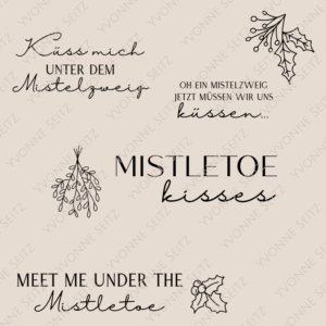 Mistletoe kisses SVG Laser Datei Gravur Weihnachtsdatei Laserdatei Weihnachtsgravuren english quotes Cozy slow down christmasfeeling