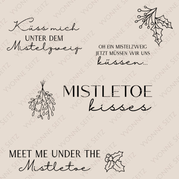 Mistletoe kisses SVG Laser Datei Gravur Weihnachtsdatei Laserdatei Weihnachtsgravuren english quotes Cozy slow down christmasfeeling