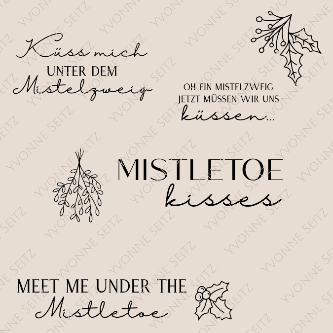 Mistletoe kisses SVG Laser Datei Gravur Weihnachtsdatei Laserdatei Weihnachtsgravuren english quotes Cozy slow down christmasfeeling