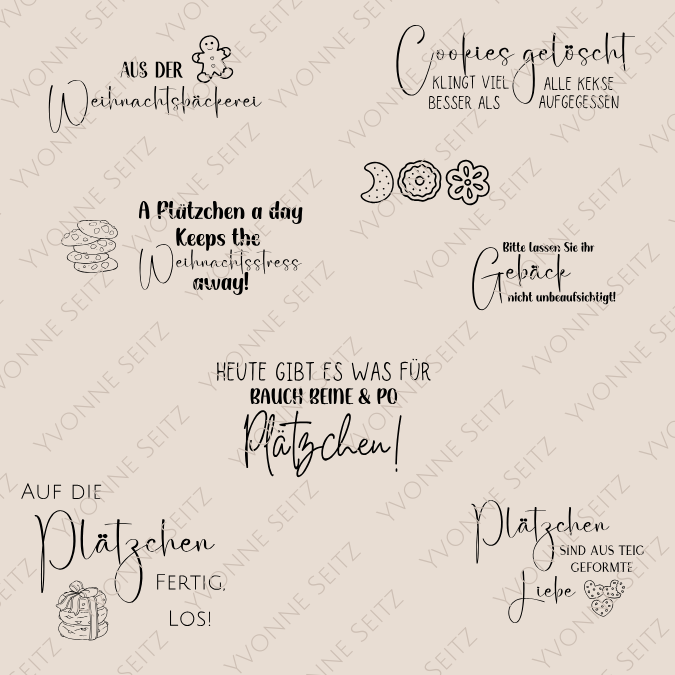 SVG Laser Datei Gravur für Keksdosen Cookies Plätzchen lustig Geschenkidee Weihnachtsbäckerei Weihnachtsbundle Gravurbundle