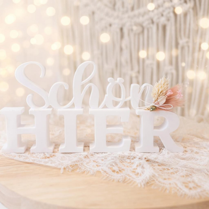STL 3D Druck Datei Aufsteller Schriftzug Statement "Schön hier" 3D-Druck Datei – Bild 3