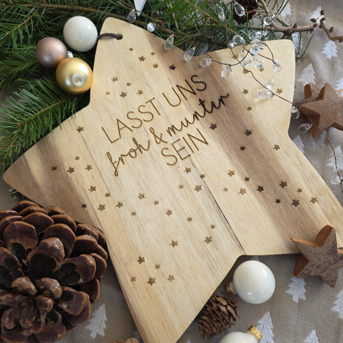 Weihnachten SVG Laser Datei Gravur Weihnachtsdatei Laserdatei Plotterdatei Weihnachtsgravuren Lasst uns froh und munter sein Advent – Bild 6