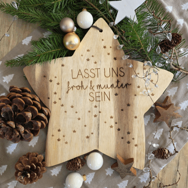 Weihnachten SVG Laser Datei Gravur Weihnachtsdatei Laserdatei Plotterdatei Weihnachtsgravuren Lasst uns froh und munter sein Advent – Bild 2