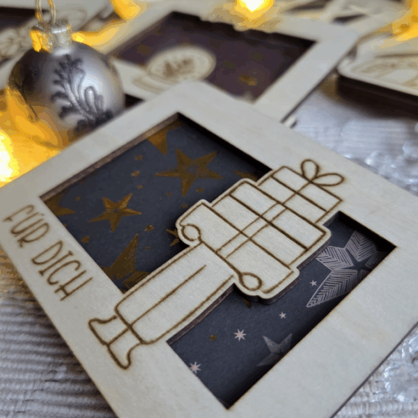 12 Designs Laserdatei Verpackung für Gutscheinkarten Gutscheine Geld Weihnachten Nikolaus Christkind Geldgeschenk Wunschgutschein SVG Datei – Bild 20