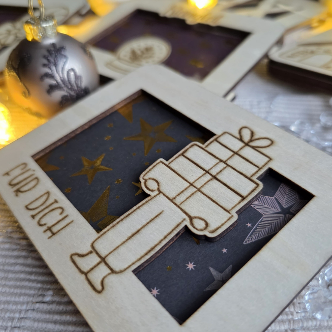 Laserdatei Verpackung für Gutscheinkarten Gutscheine 12 Designs Geld Weihnachten Nikolaus Christkind Geldgeschenk Wunschgutschein SVG Datei – Bild 20