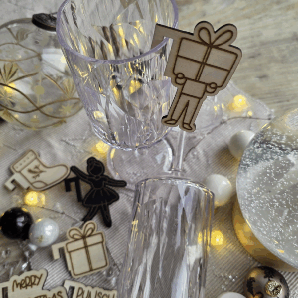30Designs SVG Laserdatei 6 Glasanhänger Glasmarkierer Anhänger für Gläser und Tassen Weihnachten Silvester Winter Anti-Weihnachten SVG-Datei – Bild 5