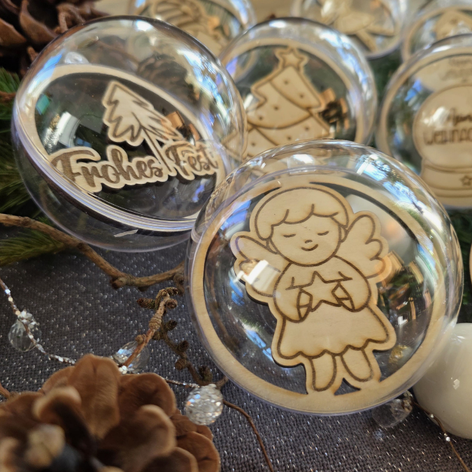 24 Acrylkugel Einleger 24 verschiedene Designs und 4 Außenkränze Inlay für Baumkugeln Christbaumkugeln Acrylkugeln zum aufhängen Laserdatei skalierbar – Bild 16