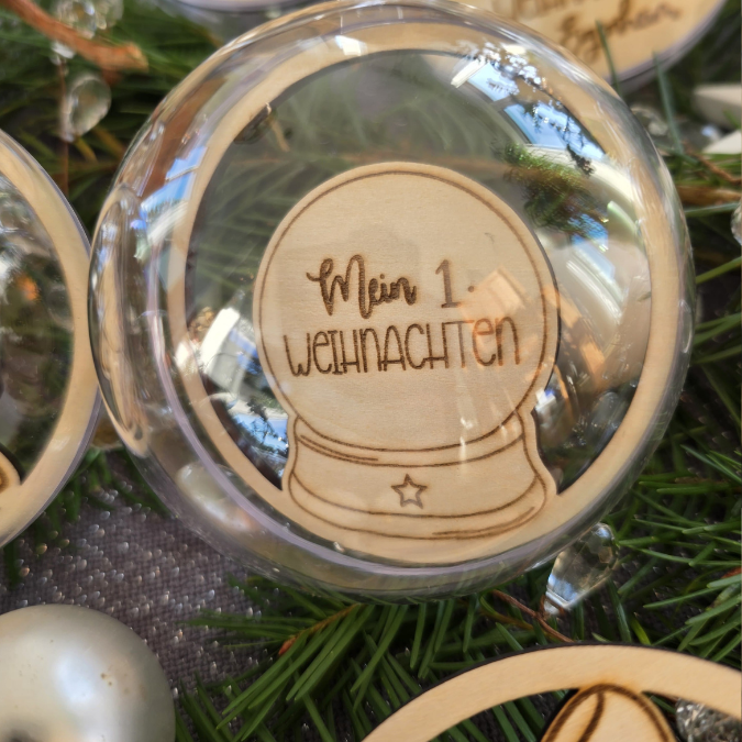24 Acrylkugel Einleger 24 verschiedene Designs und 4 Außenkränze Inlay für Baumkugeln Christbaumkugeln Acrylkugeln zum aufhängen Laserdatei skalierbar – Bild 17