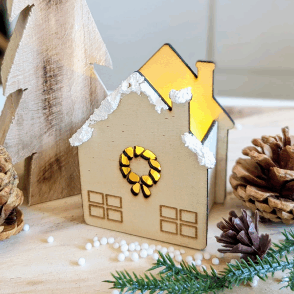 SVG Laserdatei 6 Designs Häuser Mini Haus zum füllen mit Blumen, Geld oder Ballonlicht Weihnachten Winter Mitbringsel SVG-Datei – Bild 28