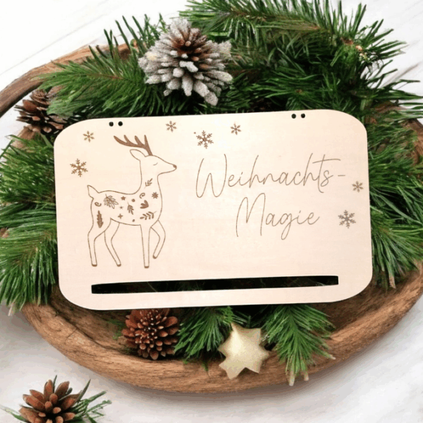 4 Designs Adventskalender SVG Laser Datei Skandi für Kinder und Erwachsene Boho Scandi Kalender Diy Balerina Vogel  Weihnachtshäuschen Haus Schneekugel – Bild 31