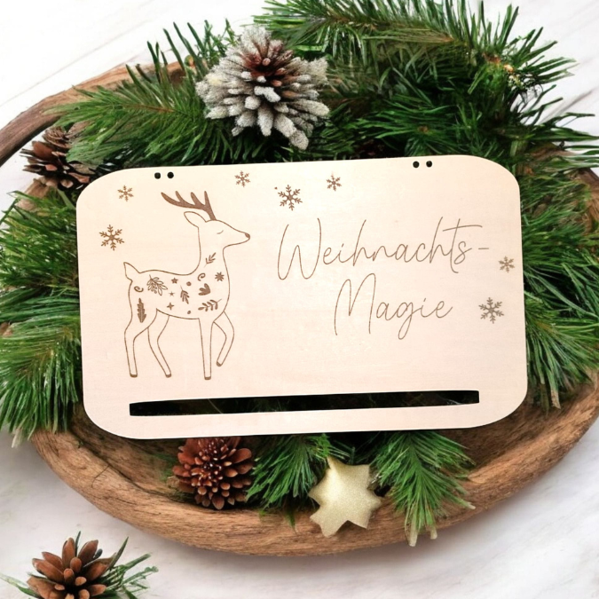 4 Designs Adventskalender SVG Laser Datei Skandi für Kinder und Erwachsene Boho Scandi Kalender Diy Balerina Vogel Weihnachtshäuschen Haus Schneekugel – Bild 31