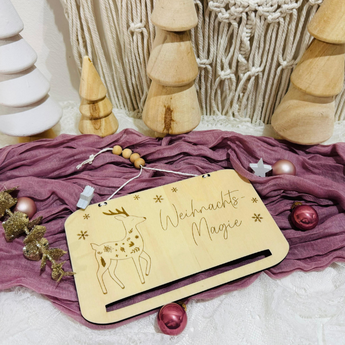 4 Designs Adventskalender SVG Laser Datei Skandi für Kinder und Erwachsene Boho Scandi Kalender Diy Balerina Vogel Weihnachtshäuschen Haus Schneekugel – Bild 35