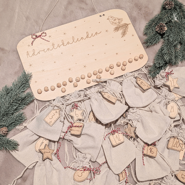 4 Designs Adventskalender SVG Laser Datei Skandi für Kinder und Erwachsene Boho Scandi Kalender Diy Balerina Vogel  Weihnachtshäuschen Haus Schneekugel – Bild 32