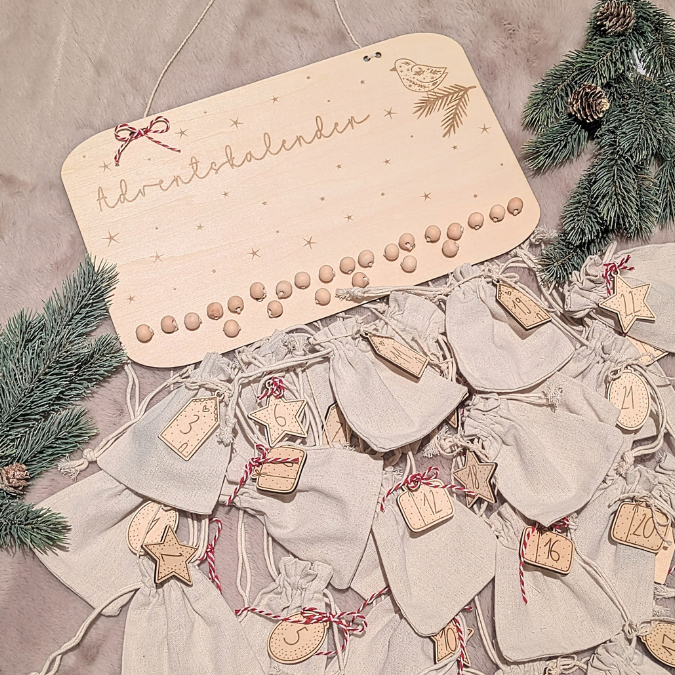 4 Designs Adventskalender SVG Laser Datei Skandi für Kinder und Erwachsene Boho Scandi Kalender Diy Balerina Vogel Weihnachtshäuschen Haus Schneekugel – Bild 32