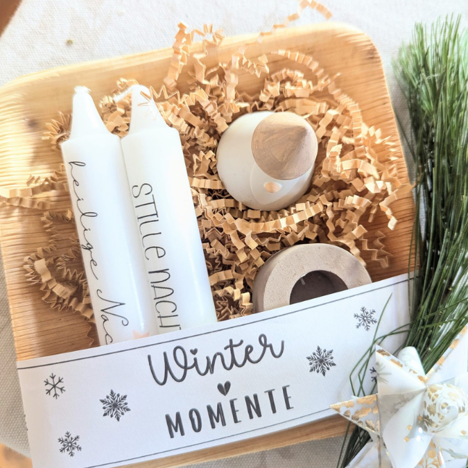 PRINT Druckvorlage PDF Banderole mit 5 Designs - Winter - A4 Printable PDF Datei zum selber drucken – Bild 3