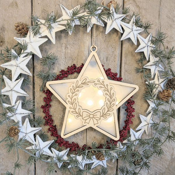 12 Designs Lichtsterne Leuchtsterne Sterne zum beleuchten SVG Laser Datei Weihnachten Transparentpapier Leuchtdatei Weihnachtsdeko – Bild 7