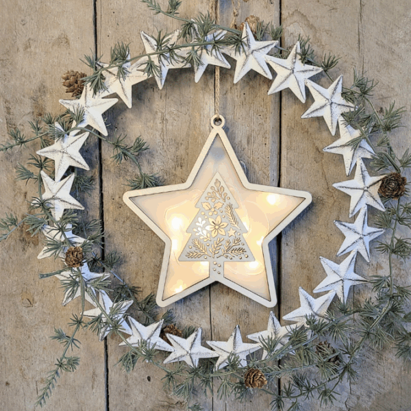 12 Designs Lichtsterne Leuchtsterne Sterne zum beleuchten SVG Laser Datei Weihnachten Transparentpapier Leuchtdatei Weihnachtsdeko – Bild 9
