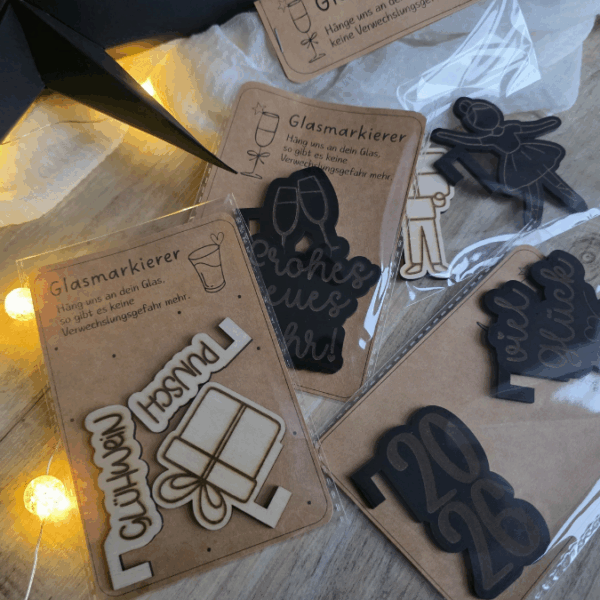 30Designs SVG Laserdatei 6 Glasanhänger Glasmarkierer Anhänger für Gläser und Tassen Weihnachten Silvester Winter Anti-Weihnachten SVG-Datei – Bild 7
