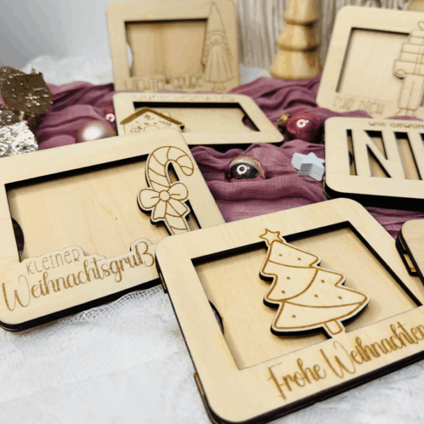 12 Designs Laserdatei Verpackung für Gutscheinkarten Gutscheine Geld Weihnachten Nikolaus Christkind Geldgeschenk Wunschgutschein SVG Datei – Bild 29