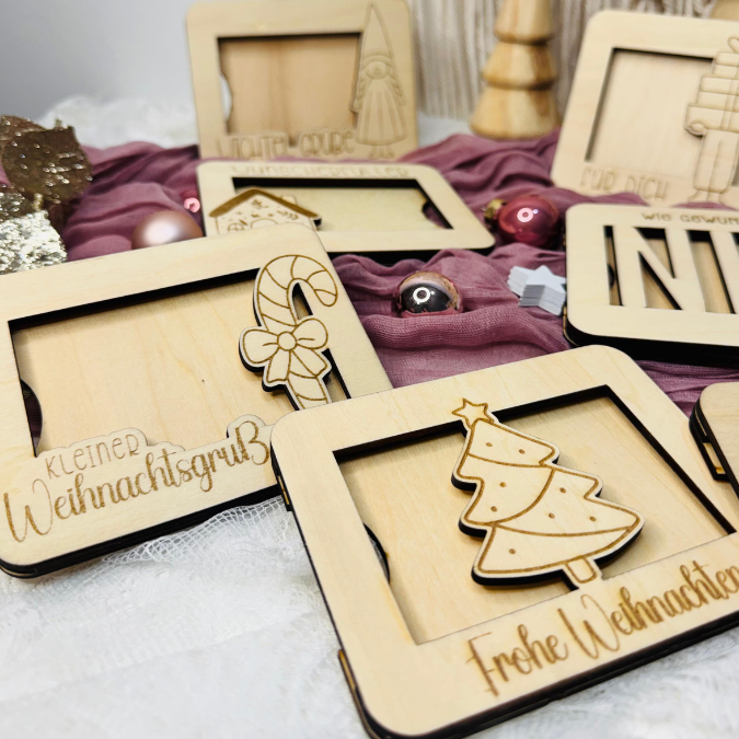 Laserdatei Verpackung für Gutscheinkarten Gutscheine 12 Designs Geld Weihnachten Nikolaus Christkind Geldgeschenk Wunschgutschein SVG Datei – Bild 29