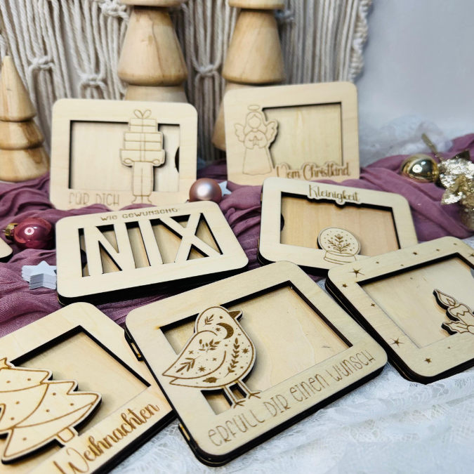 Laserdatei Verpackung für Gutscheinkarten Gutscheine 12 Designs Geld Weihnachten Nikolaus Christkind Geldgeschenk Wunschgutschein SVG Datei – Bild 30