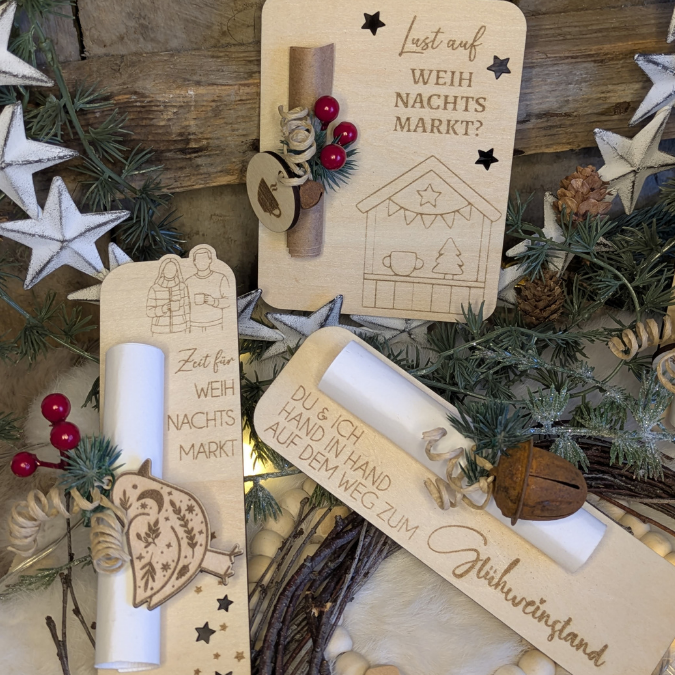 SVG Laserdatei 8 Designs Verpackung für Weihnachtsmarkt Gutscheine Weihnachten Geschenkidee Zeit statt Zeug Winter inkl Anhänger SVG Datei Einladung – Bild 32
