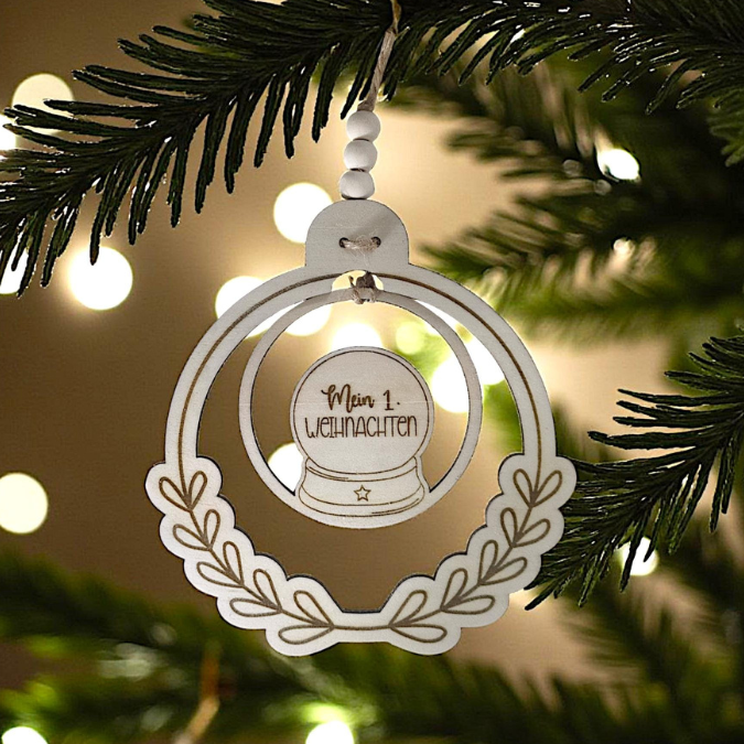 24 Acrylkugel Einleger 24 verschiedene Designs und 4 Außenkränze Inlay für Baumkugeln Christbaumkugeln Acrylkugeln zum aufhängen Laserdatei skalierbar – Bild 23