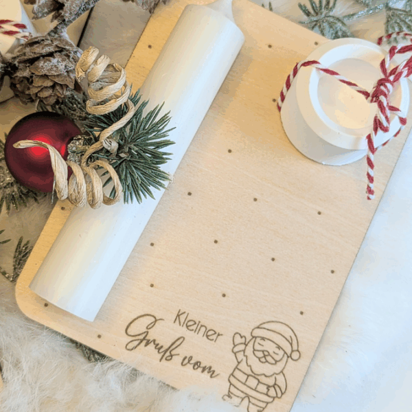6 Designs Laserdatei Halter für Kerzen, Kerzenständer Geld Verpackung für Gutscheine Kleinigkeiten Weihnachten Nikolaus Christkind SVG Datei – Bild 28