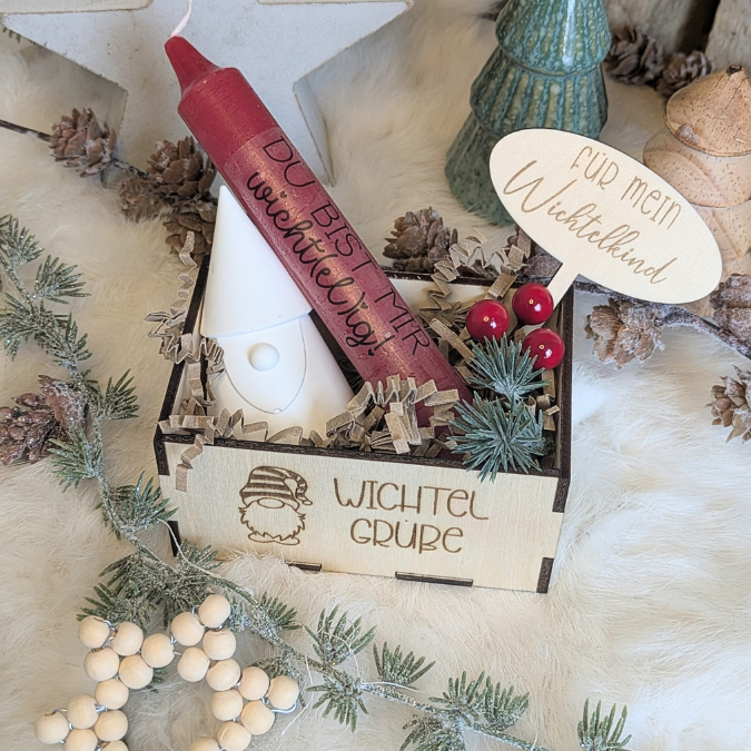 Wichtelbox Geschenkbox für Kleinigkeiten 3mm und 4mm Wichtel Wichtelgeschenk SVG Laser Datei Weihnachten Wichtelidee Geschenkidee wichtelig – Bild 28