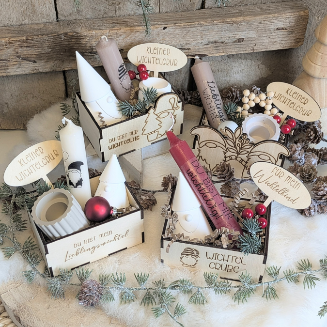 Wichtelbox Geschenkbox für Kleinigkeiten 3mm und 4mm Wichtel Wichtelgeschenk SVG Laser Datei Weihnachten Wichtelidee Geschenkidee wichtelig – Bild 29