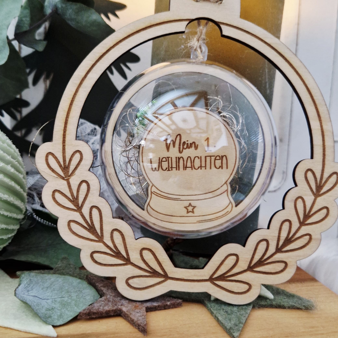 24 Acrylkugel Einleger 24 verschiedene Designs und 4 Außenkränze Inlay für Baumkugeln Christbaumkugeln Acrylkugeln zum aufhängen Laserdatei skalierbar – Bild 30