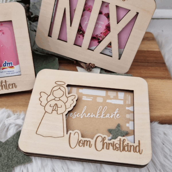 12 Designs Laserdatei Verpackung für Gutscheinkarten Gutscheine Geld Weihnachten Nikolaus Christkind Geldgeschenk Wunschgutschein SVG Datei – Bild 21