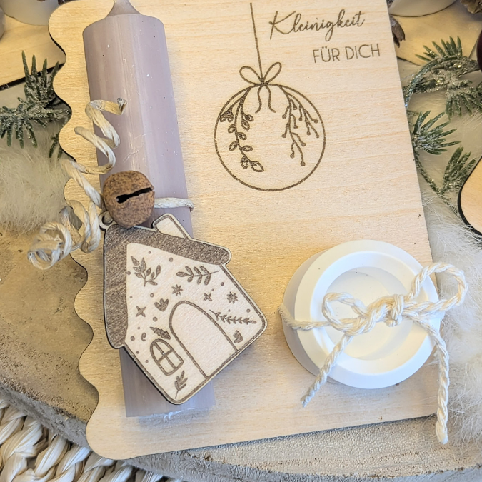 6 Designs Laserdatei Halter für Kerzen, Kerzenständer Geld Verpackung für Gutscheine Kleinigkeiten Weihnachten Nikolaus Christkind SVG Datei – Bild 23