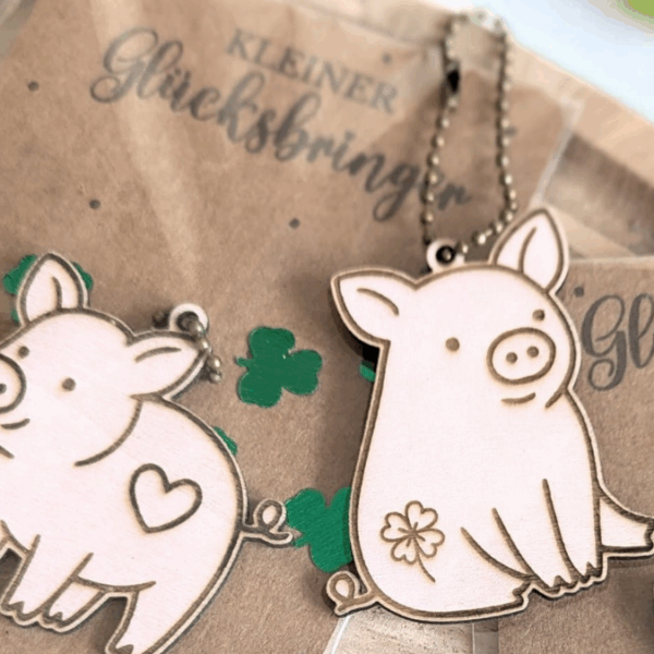 PRINT DRUCKVORLAGE PDF Verpackung Kleinigkeiten Geschenkkarte 2 Designs in der Tüte Glücksbringer Printable zum ausdrucken Glück to go Inlay – Bild 9
