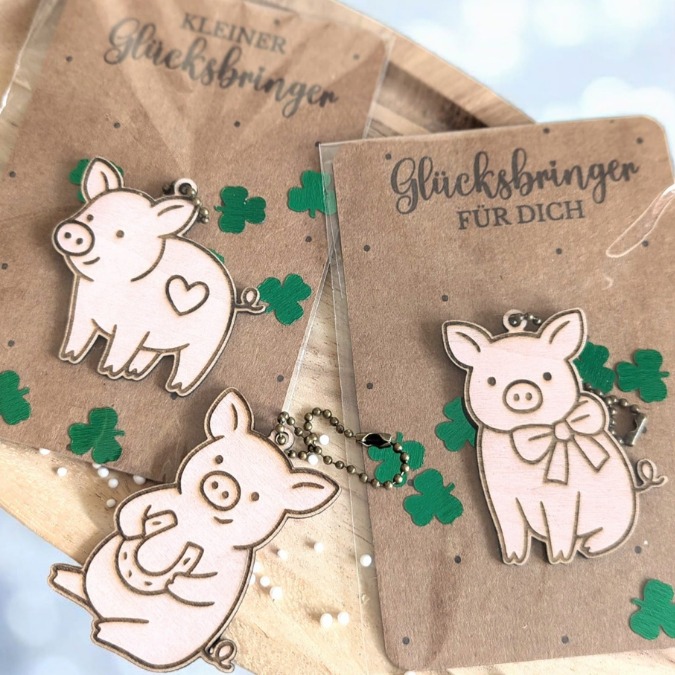 PRINT DRUCKVORLAGE PDF Verpackung Kleinigkeiten Geschenkkarte 2 Designs in der Tüte Glücksbringer Printable zum ausdrucken Glück to go Inlay – Bild 11