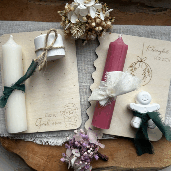 6 Designs Laserdatei Halter für Kerzen, Kerzenständer Geld Verpackung für Gutscheine Kleinigkeiten Weihnachten Nikolaus Christkind SVG Datei – Bild 15
