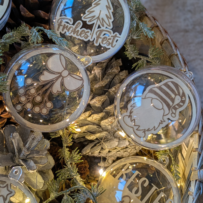 24 Acrylkugel Einleger 24 verschiedene Designs und 4 Außenkränze Inlay für Baumkugeln Christbaumkugeln Acrylkugeln zum aufhängen Laserdatei skalierbar – Bild 36