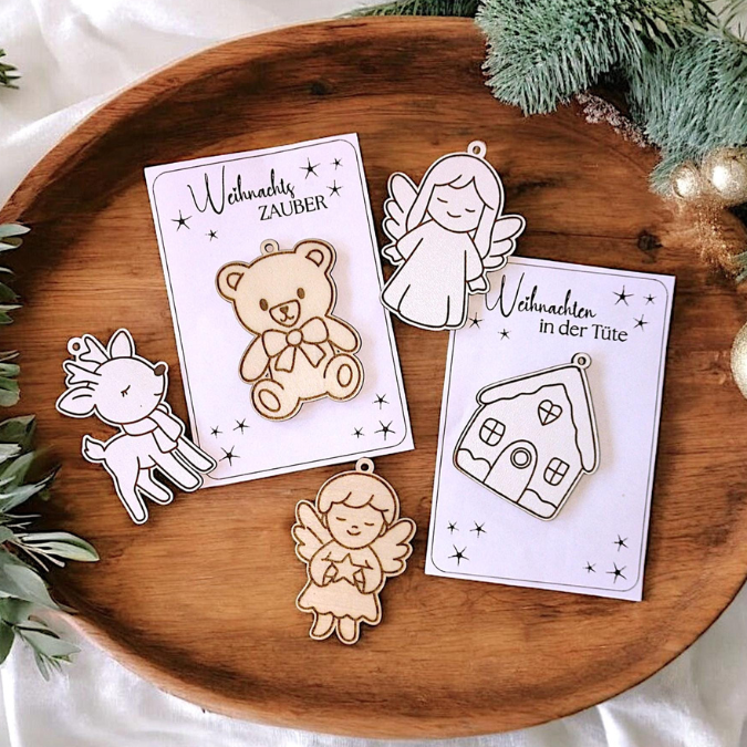 PRINT DRUCKVORLAGE PDF Verpackung Kleinigkeiten Geschenkkarte 2 Designs Weihnachtszauber Weihnachten in der Tüte Printable zum ausdrucken – Bild 2