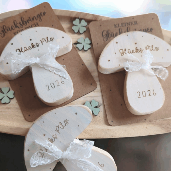 PRINT DRUCKVORLAGE PDF Verpackung Kleinigkeiten Geschenkkarte 2 Designs in der Tüte Glücksbringer Printable zum ausdrucken Glück to go Inlay – Bild 3