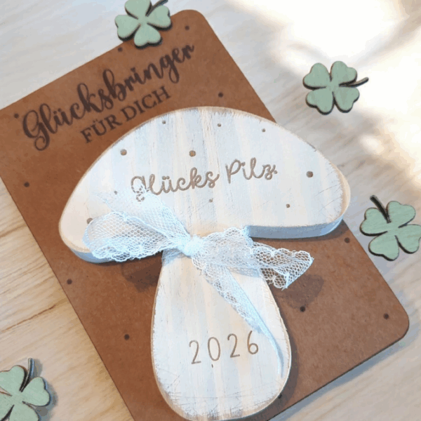 PRINT DRUCKVORLAGE PDF Verpackung Kleinigkeiten Geschenkkarte 2 Designs in der Tüte Glücksbringer Printable zum ausdrucken Glück to go Inlay – Bild 2