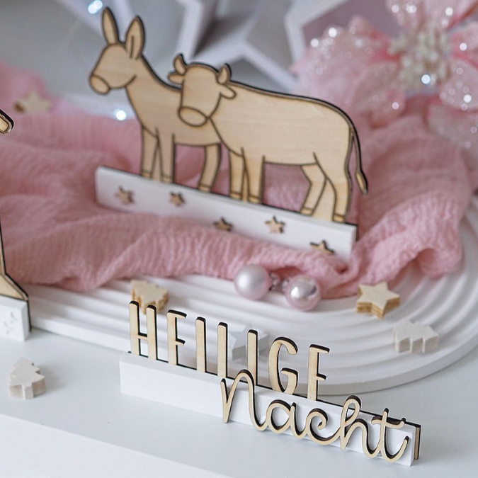 SVG Laserdatei für Klötzchen Klötzchenset Krippe Weihnachten Schriftzüge Schriftzug Krippenszene Heilige Nacht Winter SVG Datei – Bild 15