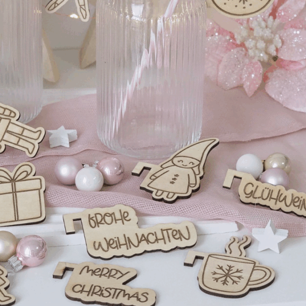 30Designs SVG Laserdatei 6 Glasanhänger Glasmarkierer Anhänger für Gläser und Tassen Weihnachten Silvester Winter Anti-Weihnachten SVG-Datei – Bild 19