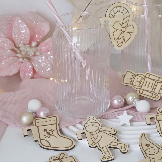 30Designs SVG Laserdatei 6 Glasanhänger Glasmarkierer Anhänger für Gläser und Tassen Weihnachten Silvester Winter Anti-Weihnachten SVG-Datei – Bild 21